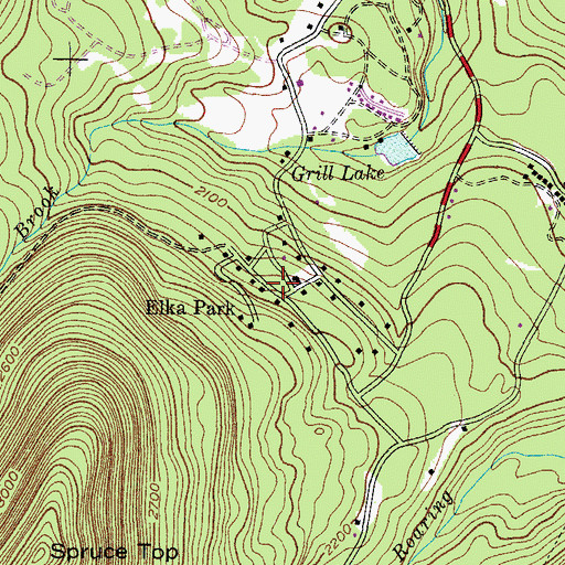 Topographic Map of Elka Park, NY