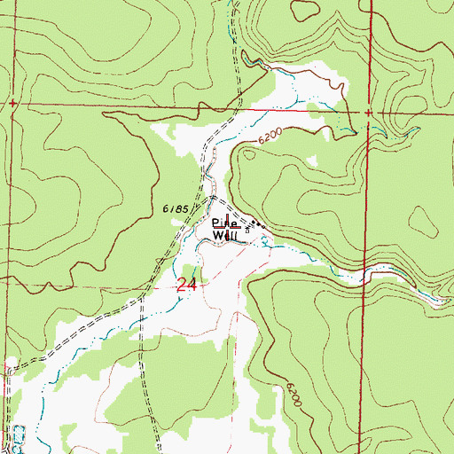 Topographic Map of Pine Well, AZ