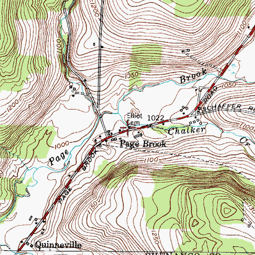Topographic Map of Elliot Cemetery, NY
