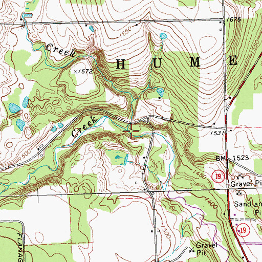 Topographic Map of Elm Creek, NY