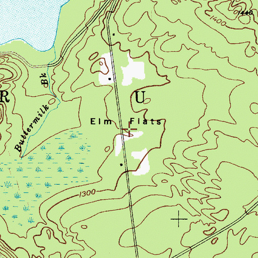 Topographic Map of Elm Flats, NY
