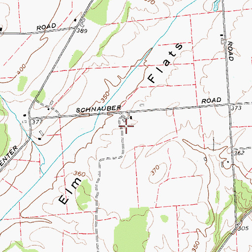Topographic Map of Elm Flats, NY