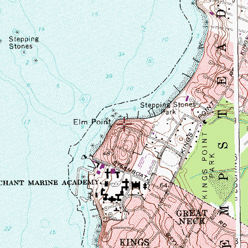 Topographic Map of Elm Point, NY