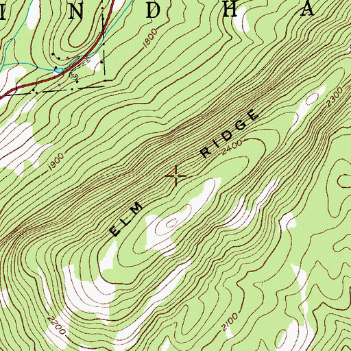 Topographic Map of Elm Ridge, NY