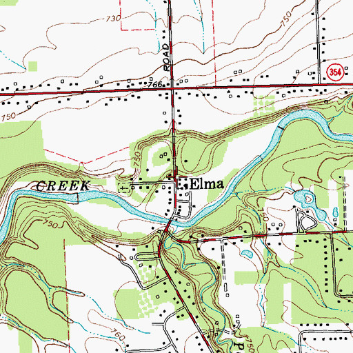 Topographic Map of Elma, NY
