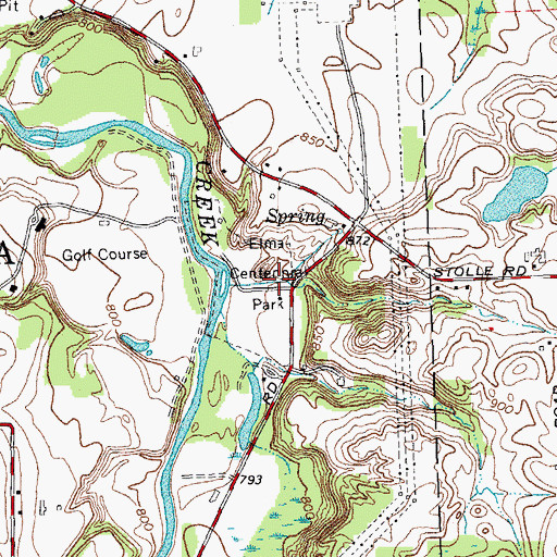 Topographic Map of Elma Centennial Park, NY