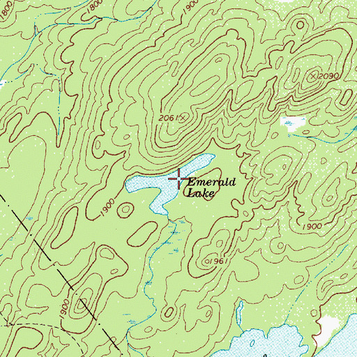 Topographic Map of Emerald Lake, NY