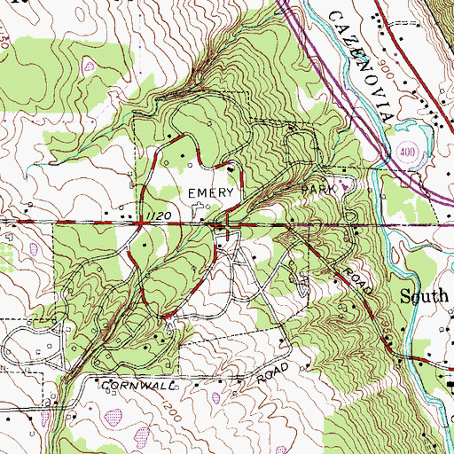 Topographic Map of Emery Park, NY