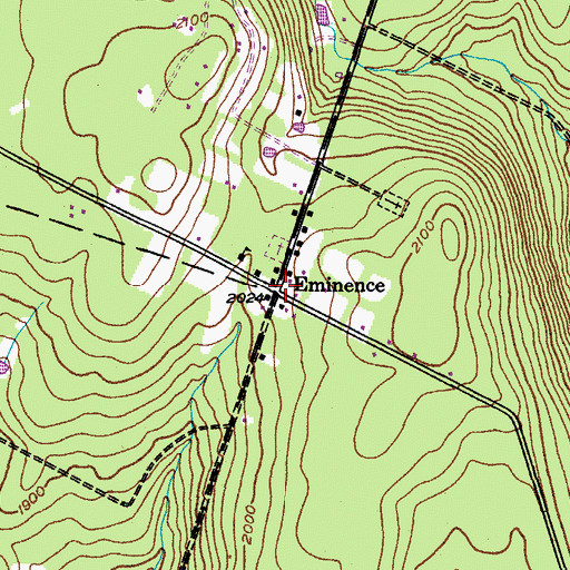 Topographic Map of Eminence, NY