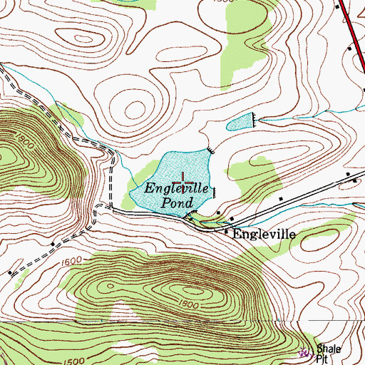 Topographic Map of Engleville Pond, NY