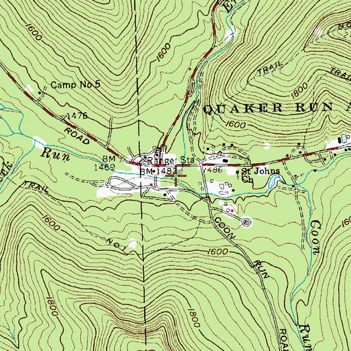 Topographic Map of English Creek, NY