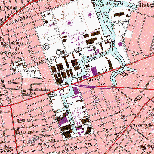 Topographic Map of English Kills, NY