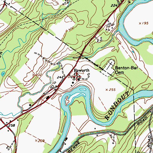 Topographic Map of Epworth Church, NY