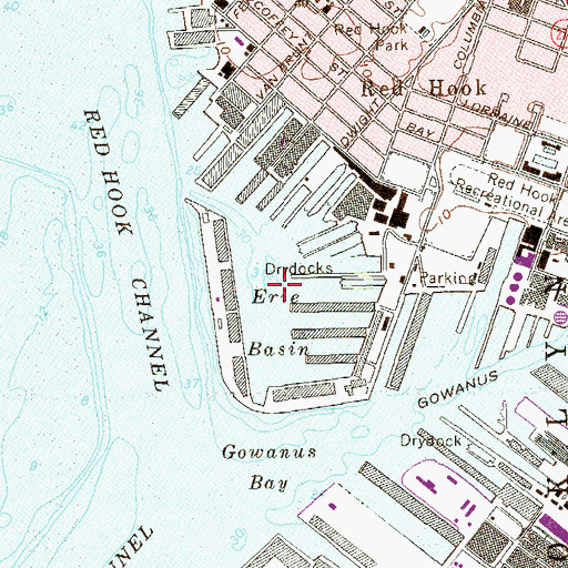 Topographic Map of Erie Basin, NY