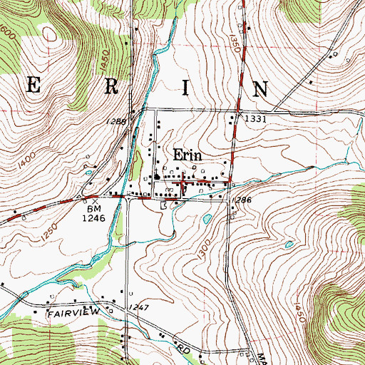 Topographic Map of Erin, NY