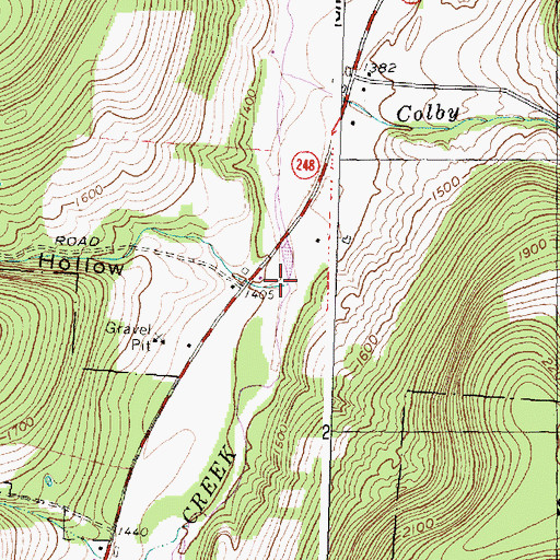 Topographic Map of Erskin Hollow, NY