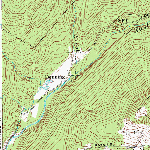 Topographic Map of Erts Brook, NY
