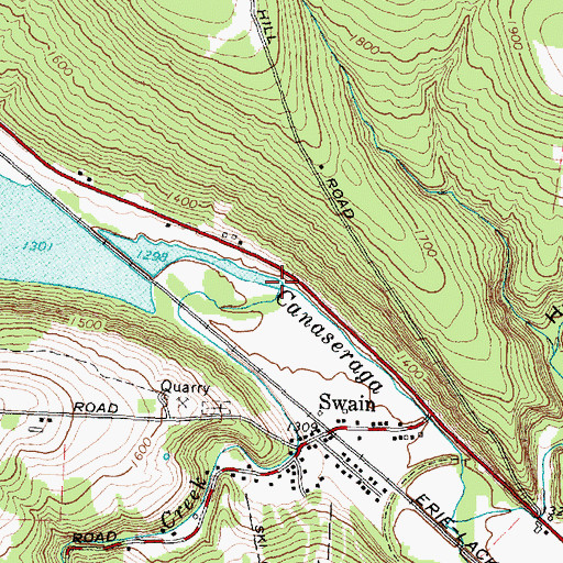Topographic Map of Ewart Creek, NY