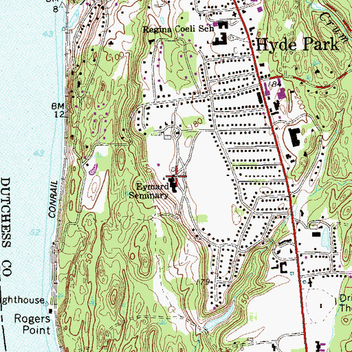 Topographic Map of Eymard Seminary, NY