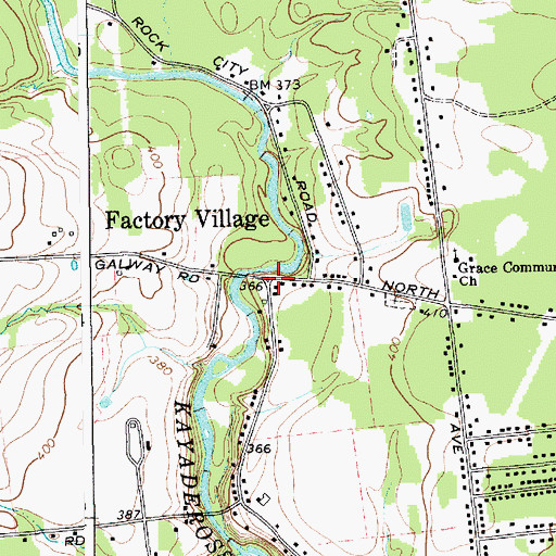 Topographic Map of Factory Village, NY