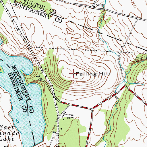 Topographic Map of Failing Hill, NY