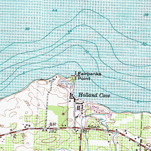 Topographic Map of Fairbanks Point, NY