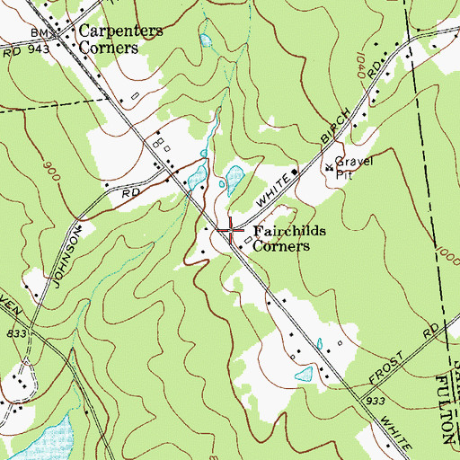 Topographic Map of Fairchilds Corners, NY