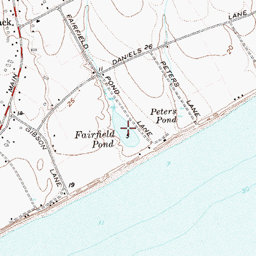 Topographic Map of Fairfield Pond, NY