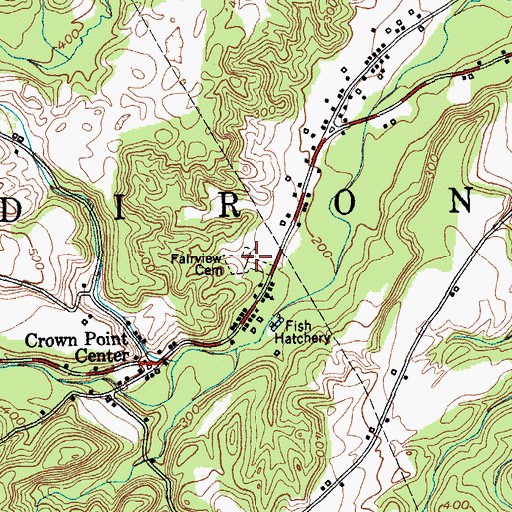 Topographic Map of Fairview Cemetery, NY