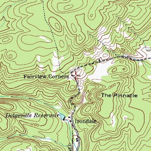 Topographic Map of Fairview Corners, NY