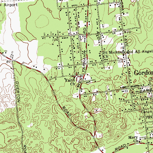 Topographic Map of Faith Baptist Church, NY