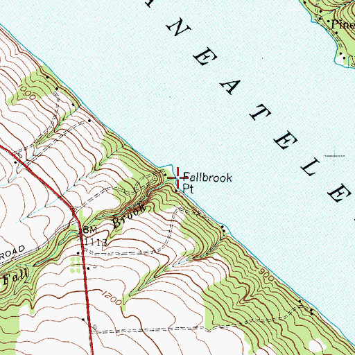 Topographic Map of Fall Brook, NY