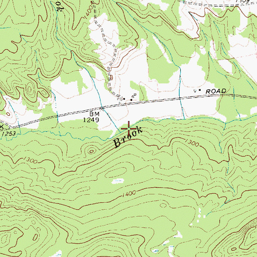 Topographic Map of Fall Brook, NY
