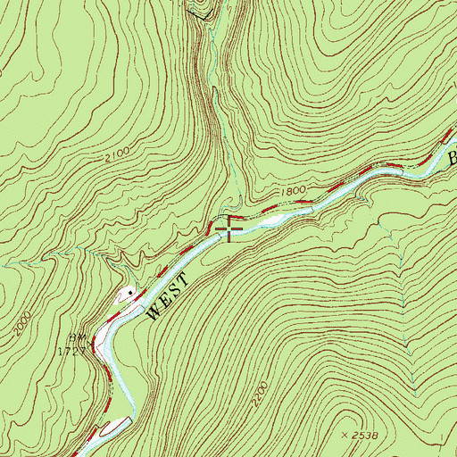 Topographic Map of Fall Brook, NY