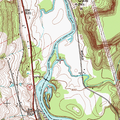 Topographic Map of Fall Brook, NY