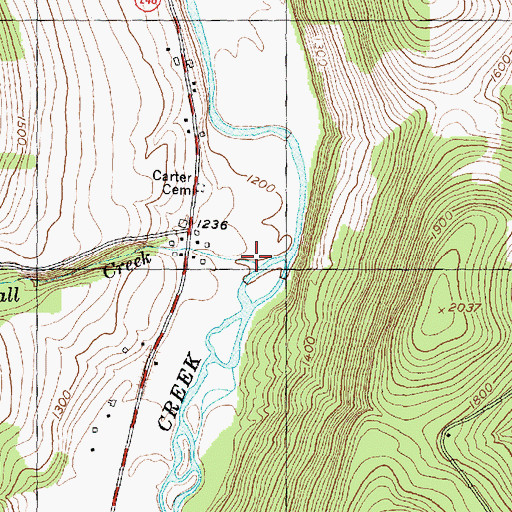 Topographic Map of Fall Creek, NY