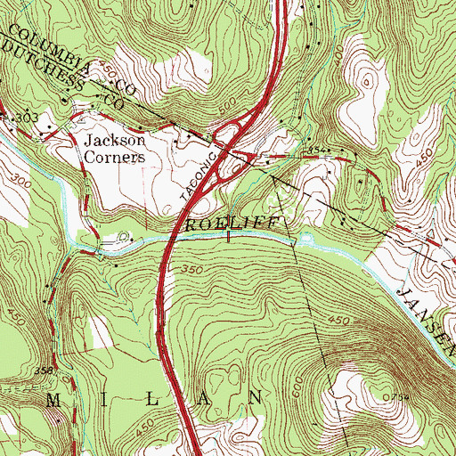 Topographic Map of Fall Kill, NY