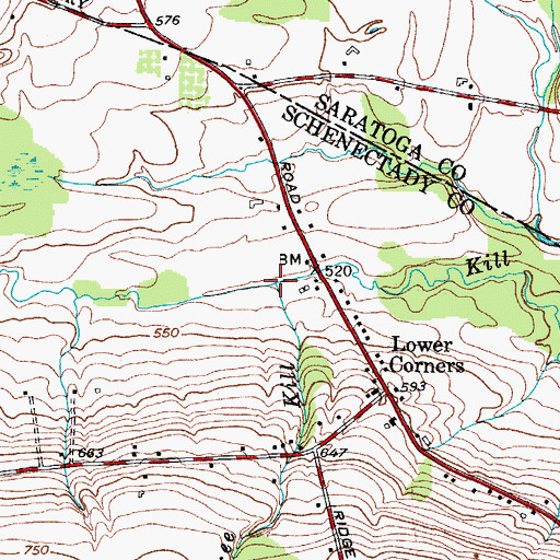 Topographic Map of Fallentree Kill, NY