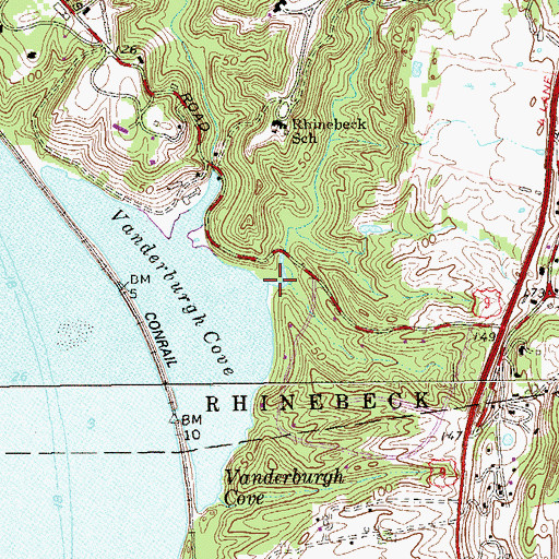 Topographic Map of Fallsburg Creek, NY