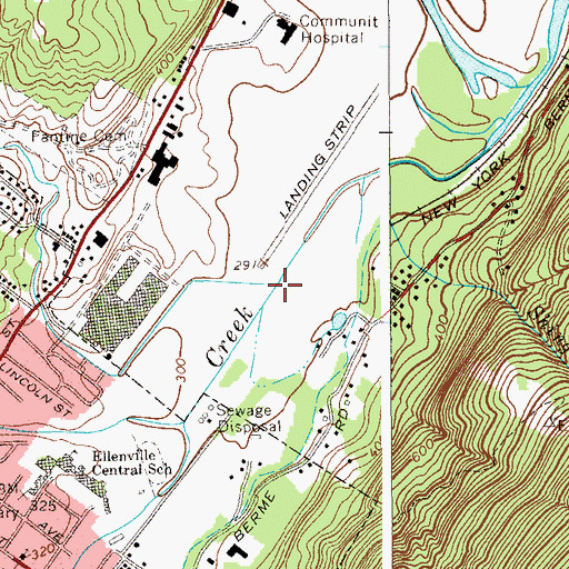 Topographic Map of Fantine Kill, NY
