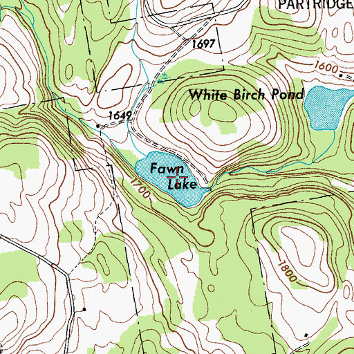 Topographic Map of Fawn Lake, NY