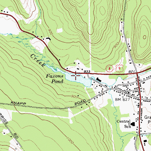 Topographic Map of Faxons Pond, NY