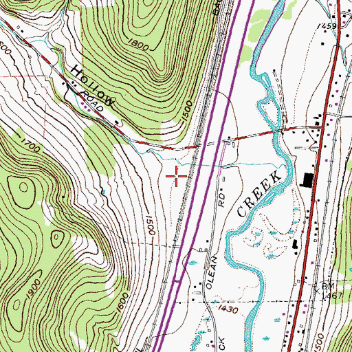 Topographic Map of Fay Hollow, NY