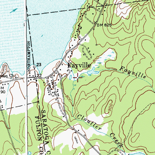 Topographic Map of Fayville Creek, NY