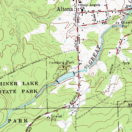 Topographic Map of Feinburg Park, NY