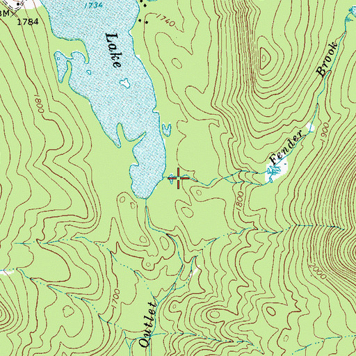 Topographic Map of Fender Brook, NY