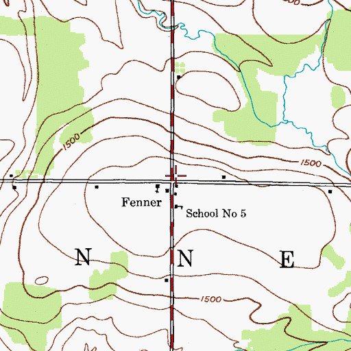 Topographic Map of Fenner, NY