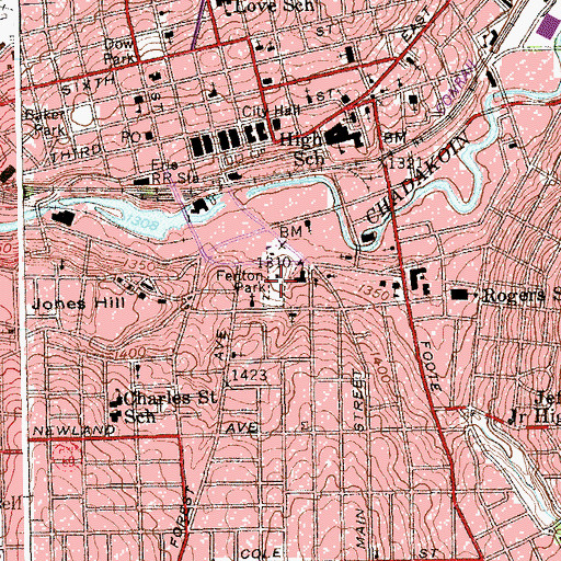 Topographic Map of Fenton Park, NY
