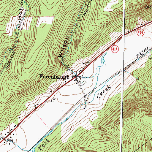 Topographic Map of Ferenbaugh, NY