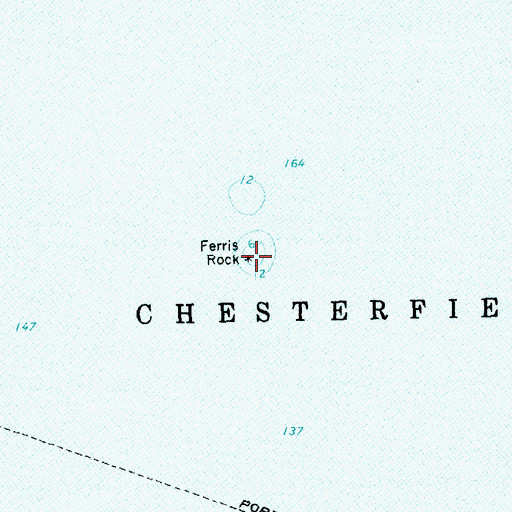 Topographic Map of Ferris Rock, NY